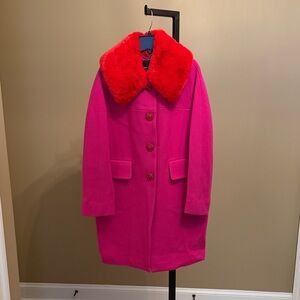 NWT Kate Spade coat. Crystal buttons snap closure.  Extra button included.